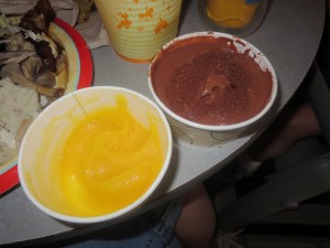 Mango and Chocolate Gelato - Cosmic Ray's Starlight Cafe (not a good pic, but the mango is so good)