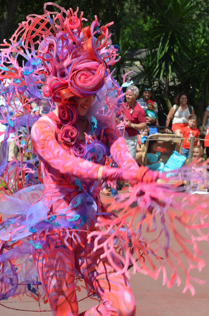 Coral around The Little Mermaid float