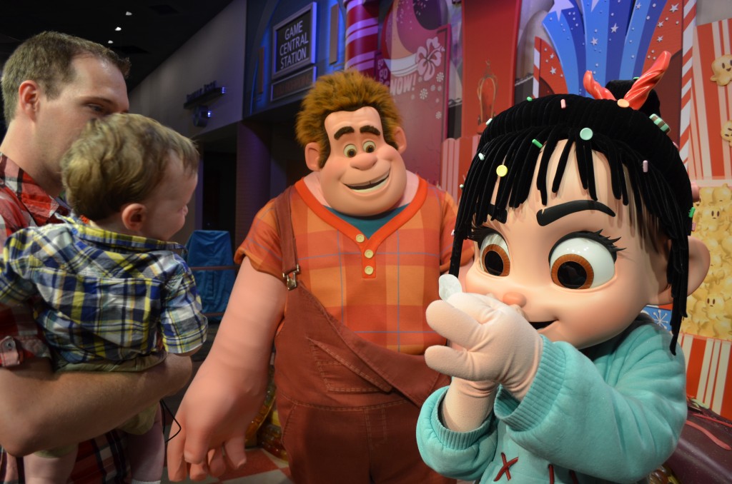 My son gave Vanellope a Mickey sticker