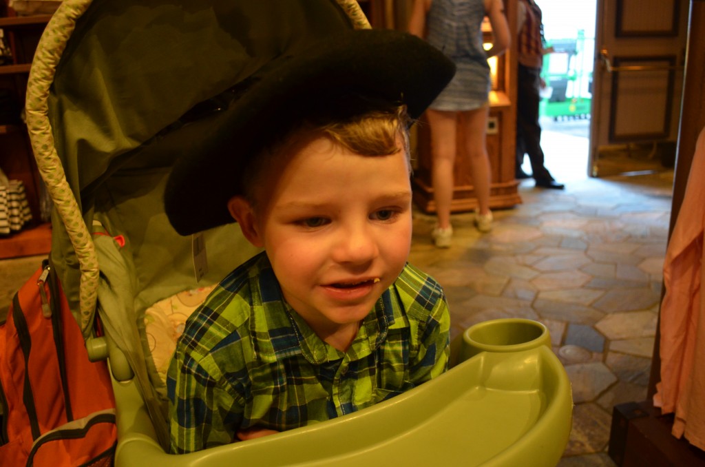 French beret ... and even a little bit of French pastry on his face!