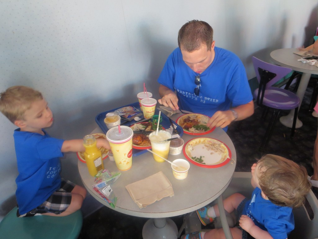 Sharing with our 1-year-old (Before we learned to order Large drinks and waters)