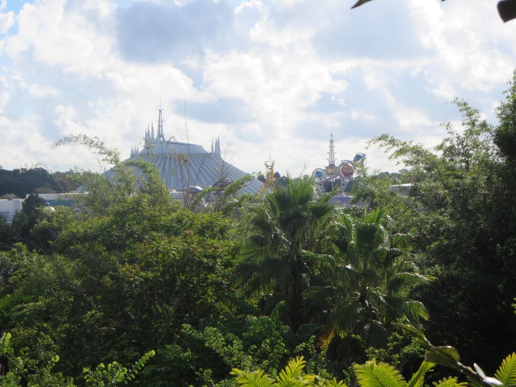 View of Tomorrowland from the top of the treehouse.