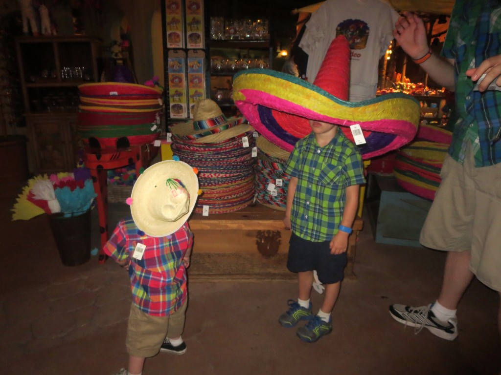 Hats around World Showcase at Epcot