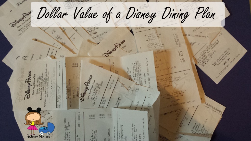 Dollar Value of a Disney Dining Plan